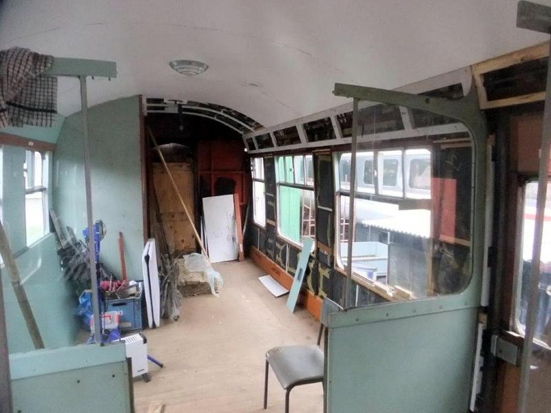 Class 105: Rear compartment tidied in readiness for wall panels to be fitted