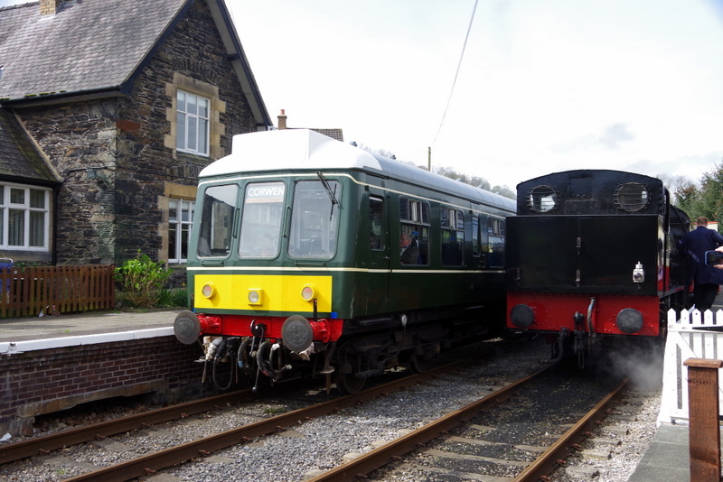 Class 108: With Austerity/J94 no. 68067 at Glyndyfrdwy Station on 12/04/24