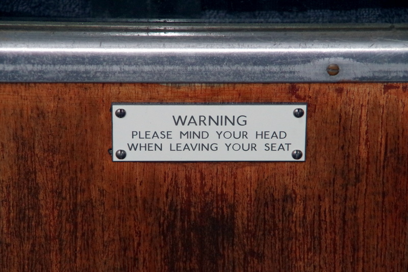 Class 108: Newly-installed 'Mind your head' sign