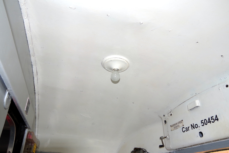 Class 104: Cab ceiling of 50454 after cleaning