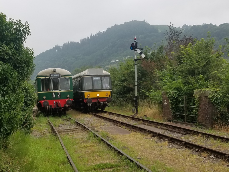 Classes 109 and 108 at Llangollen Goods Junction on Friday 23/07/21