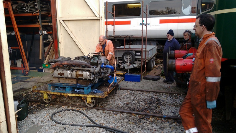 Class 109: Rebuilt no. 1 engine about to be started