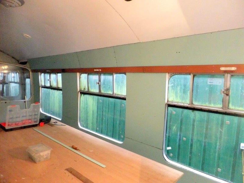 Class 105: Filler pieces fitted between the windows and luggage racks