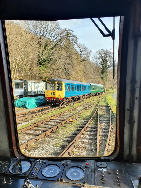 Hybrid class 104/108 at Pentrefelin viewed from the cab of the class 108