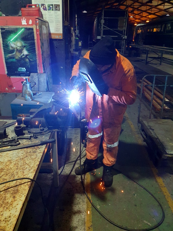 Class 109: Repairing the brake block carriers by building them up with weld