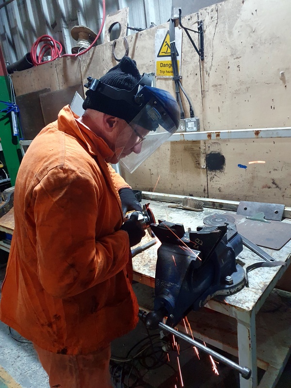 Class 109: Repairing the brake block carriers by filing them to the correct shape