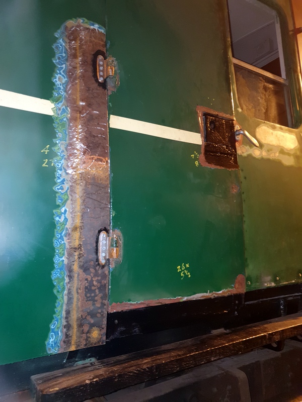 Class 127: Repairing the luggage door on the secondman's side