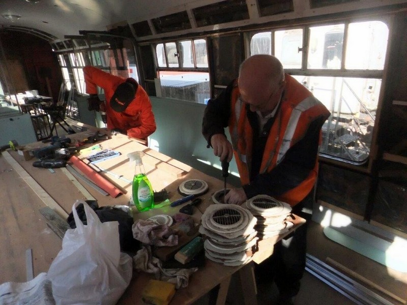 Class 105 and class 100: Cleaning up vents in the class 105 for use on the class 100