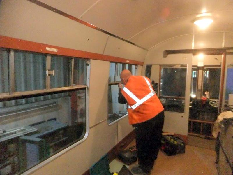 Class 105: Fitting the beading to a window in the first class section