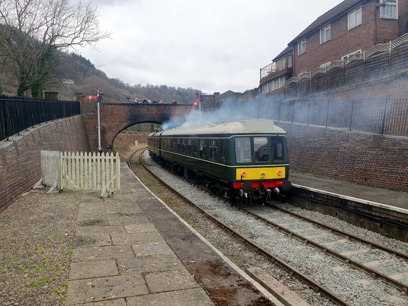 Class 108: Departing Llangollen with the 10.30 service to Carrog on Saturday 04/03/23