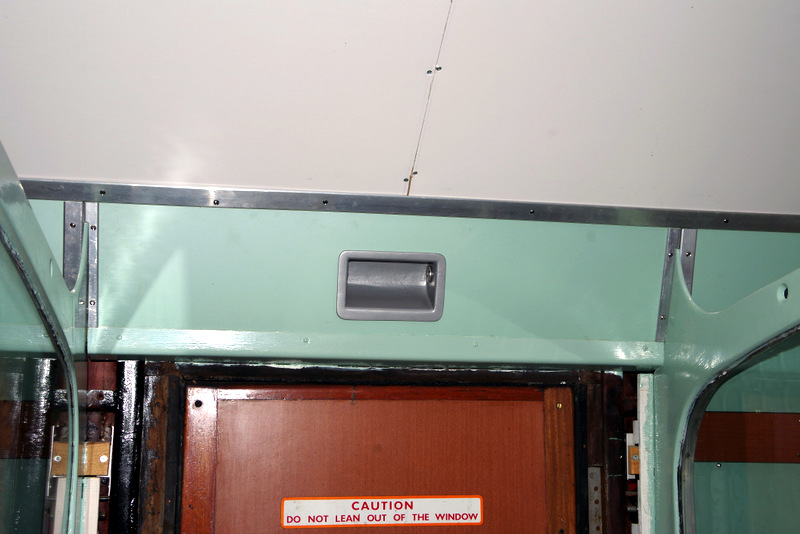 Class 105: New panel and trim above the vestibule doorway