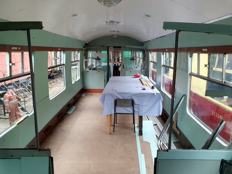 Class 105: The inside of the vehicle looking towards the cab