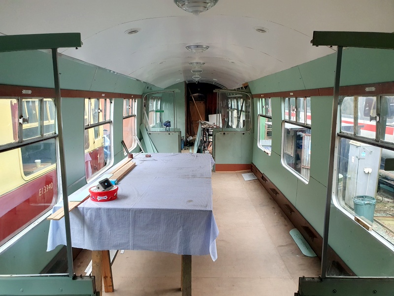 Class 105: The inside of the vehicle looking away from the cab