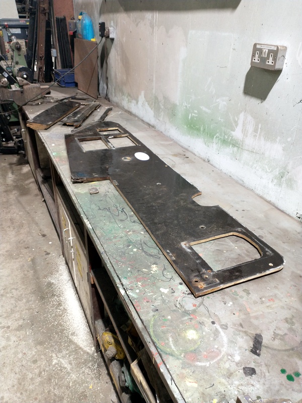 Class 109: Pieces of the driver's desk removed from 50416