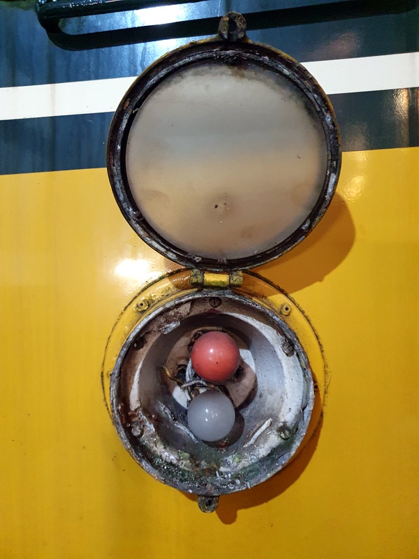 Class 108: A marker light of 51933 before cleaning and painting