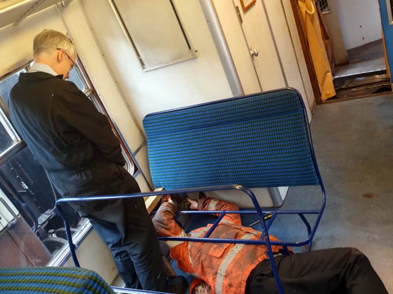 Class 108: Fitting a seat back in the trailer car