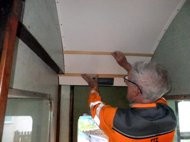 Class 100: Trial-fitting some beading above a vestibule door