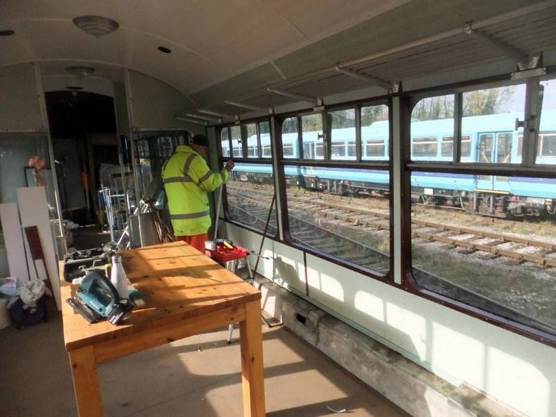 Class 100: Installation of beading above the large windows