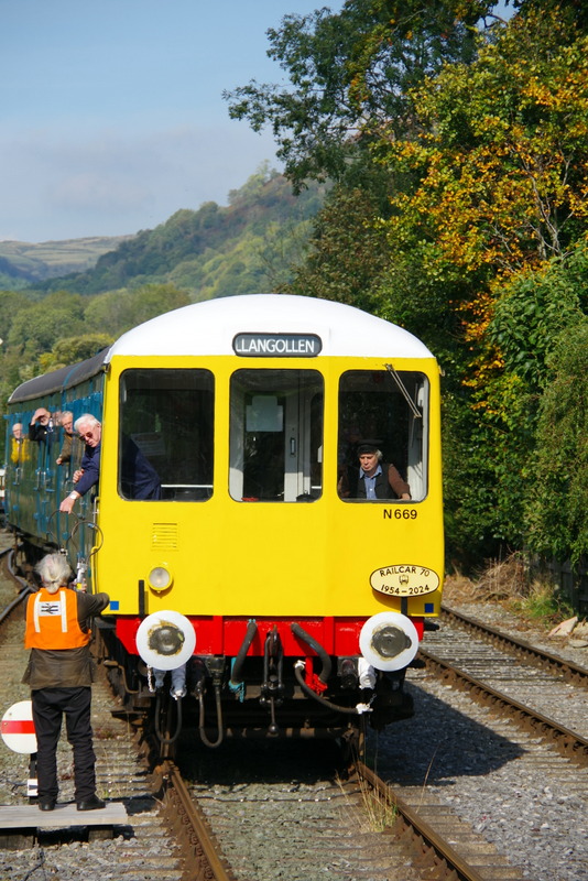 Class 104 at Llangollen Goods Junction on 05/10/24