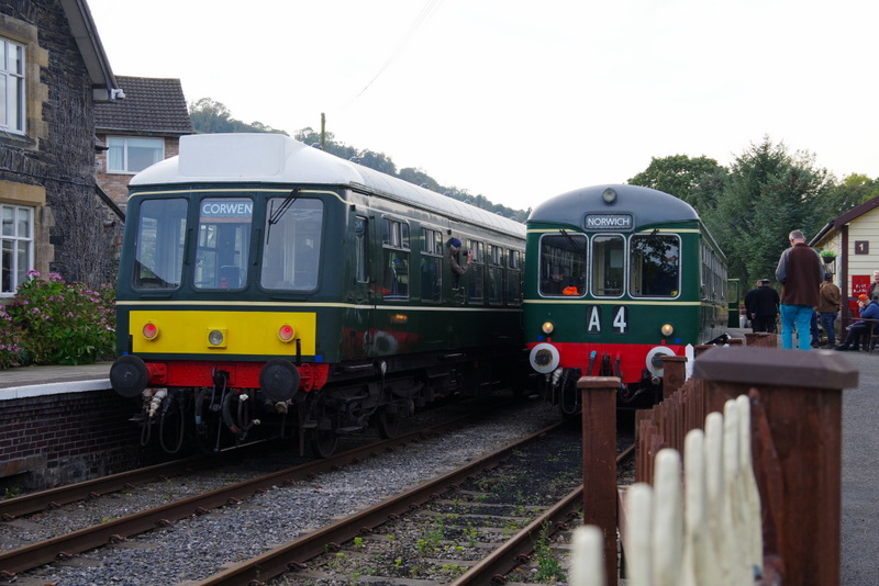 Class 108 and class 109 at Glyndyfrdwy on 05/10/24