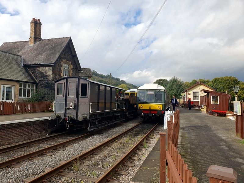 Class 104 plus tail load and class 108 at Glyndyfrdwy on 05/10/24