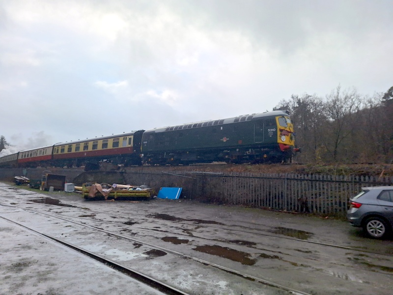 Class 26 5310 passing Pentrefelin with a Santa Special train
