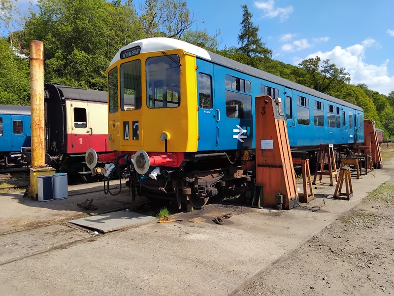 Class 104: 50454 being lowered on to its bogies on 10/05/25
