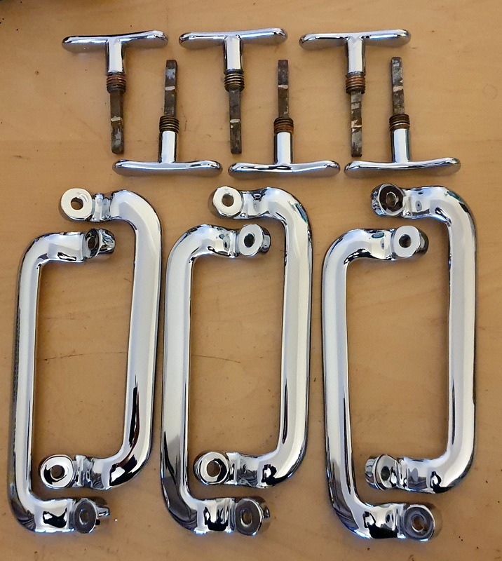 Class 105: Rechromed door handles and grab handles