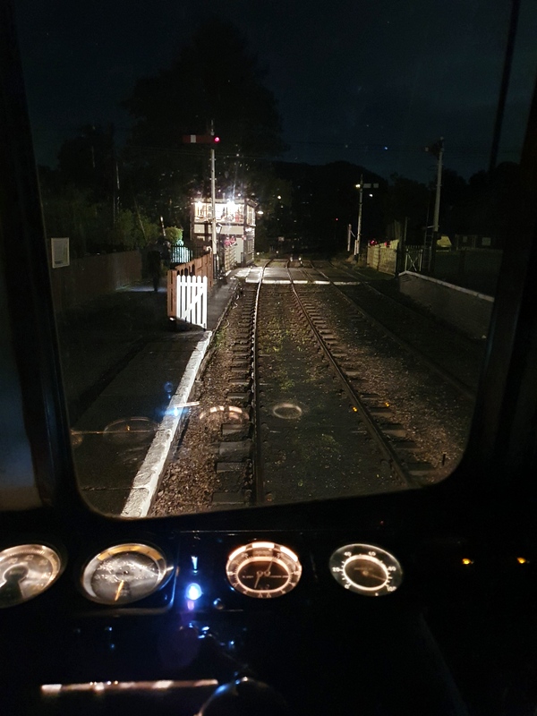 A driver's eye view from the evening train on 04/10/25