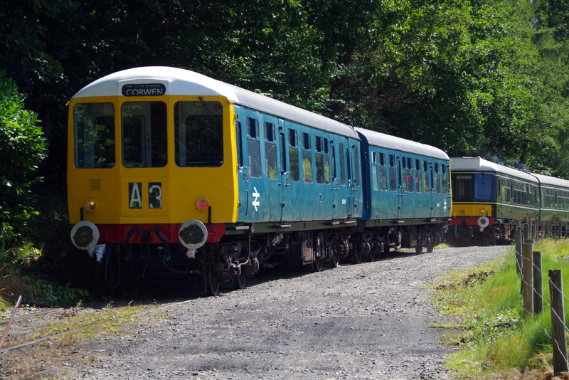Classes 104 and 108 at Pentrefelin