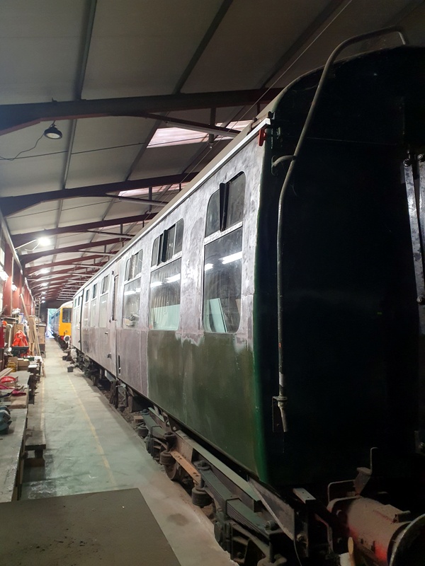 Class 105 no. 56456 in the shed at Pentrefelins 109