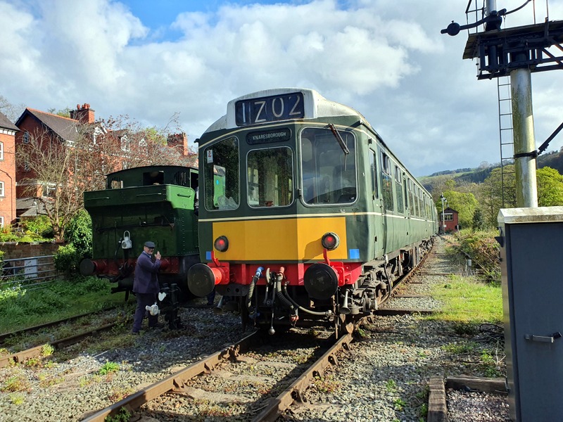 Class 110 and Pannier Tank 7754 at Llangollen Goods Junction on 18/04/26