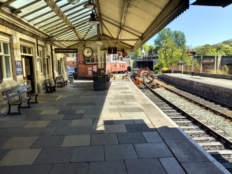 Trackwork at Llangollen Station on 29/04/26