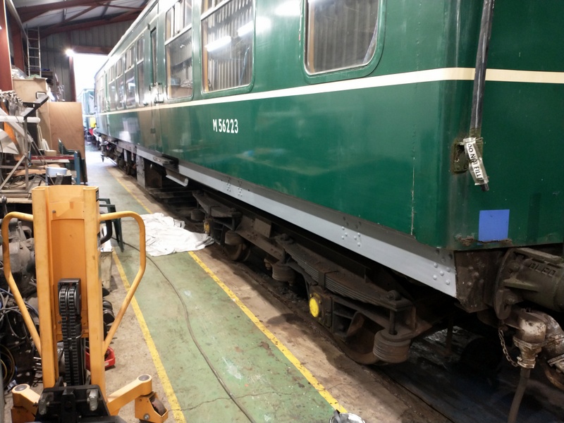 Class 127/108: The solebar of 56223 after painting with etch primer