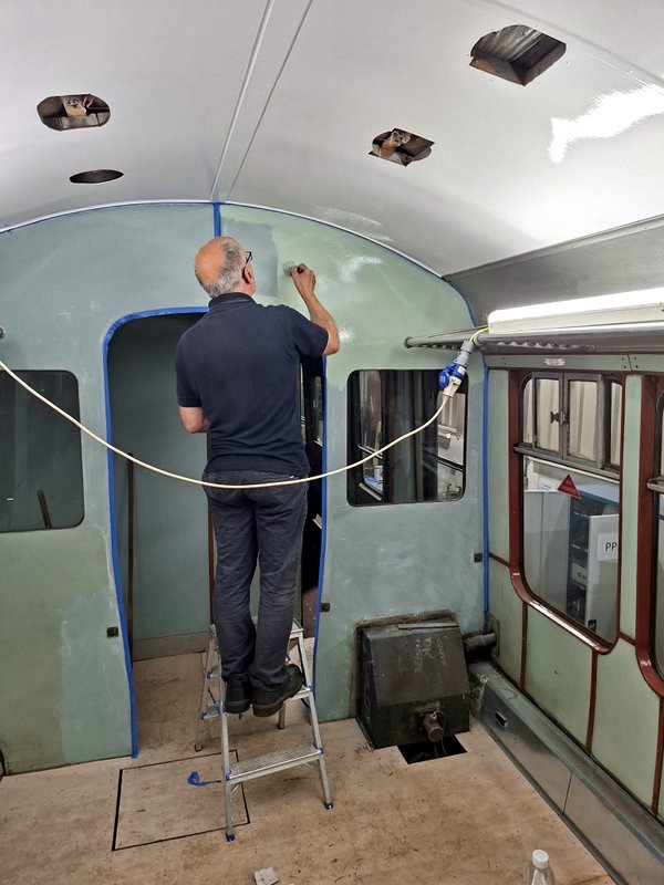 Class 110: Painting the Formica partitions