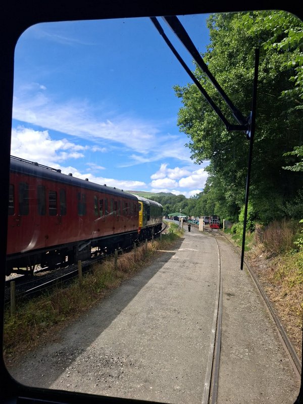 Class 26 viewed from the cab of the Wickham