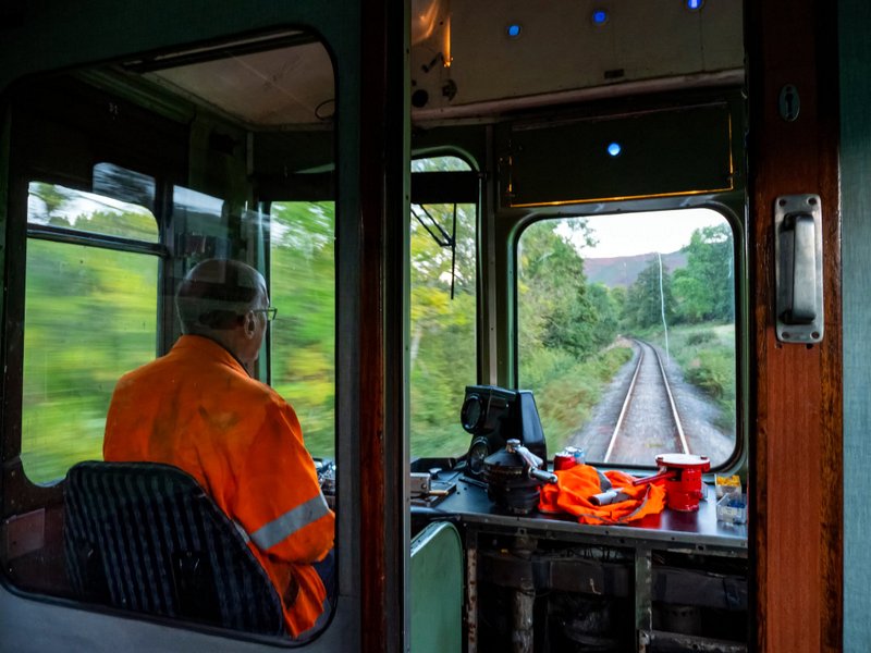 Class 110: Driver's eye view approaching Deeside on 04/10/26